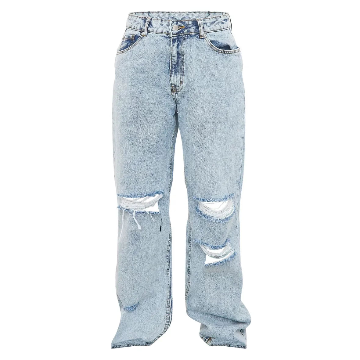 Recycled Leather Low Curve Jean In Blue Jay
